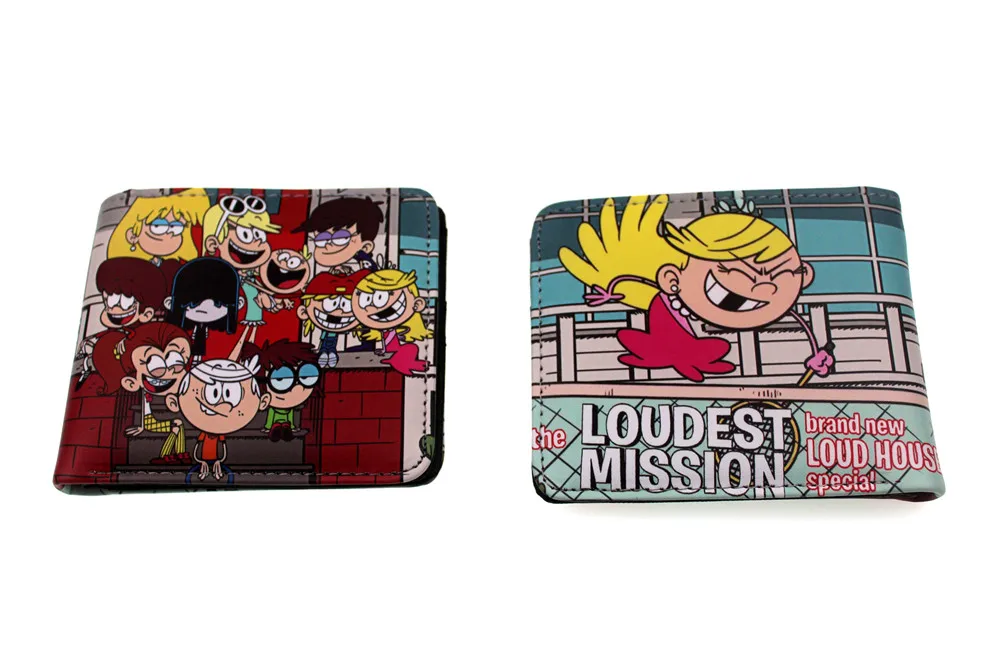 Кошелек из искусственной кожи с рисунком «The Loud House Lincoln» для мальчиков и девочек с карманом на молнии для монет, короткий двойной держатель для карт, кожаный кошелек с принтом