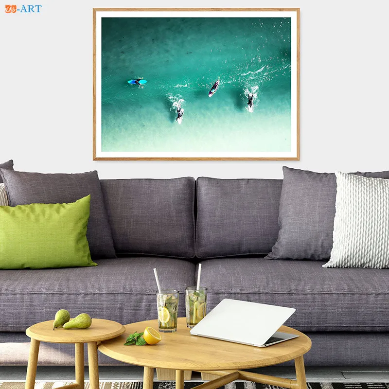 Морской пляж маяк с художественным принтом Природный Пейзаж Плакат пейзаж