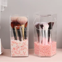 makeup brush holder organizer high transparency acrylic cosmetic brush eyebrow pencil holder travel case desk storage boxes