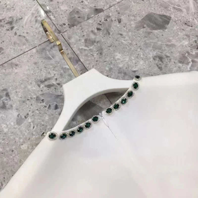 

Sweet Patchwork Diamond Bow Dress For Women O Neck Sleeveless Elegant Mini Dresses Female Fashion New Summer 2021