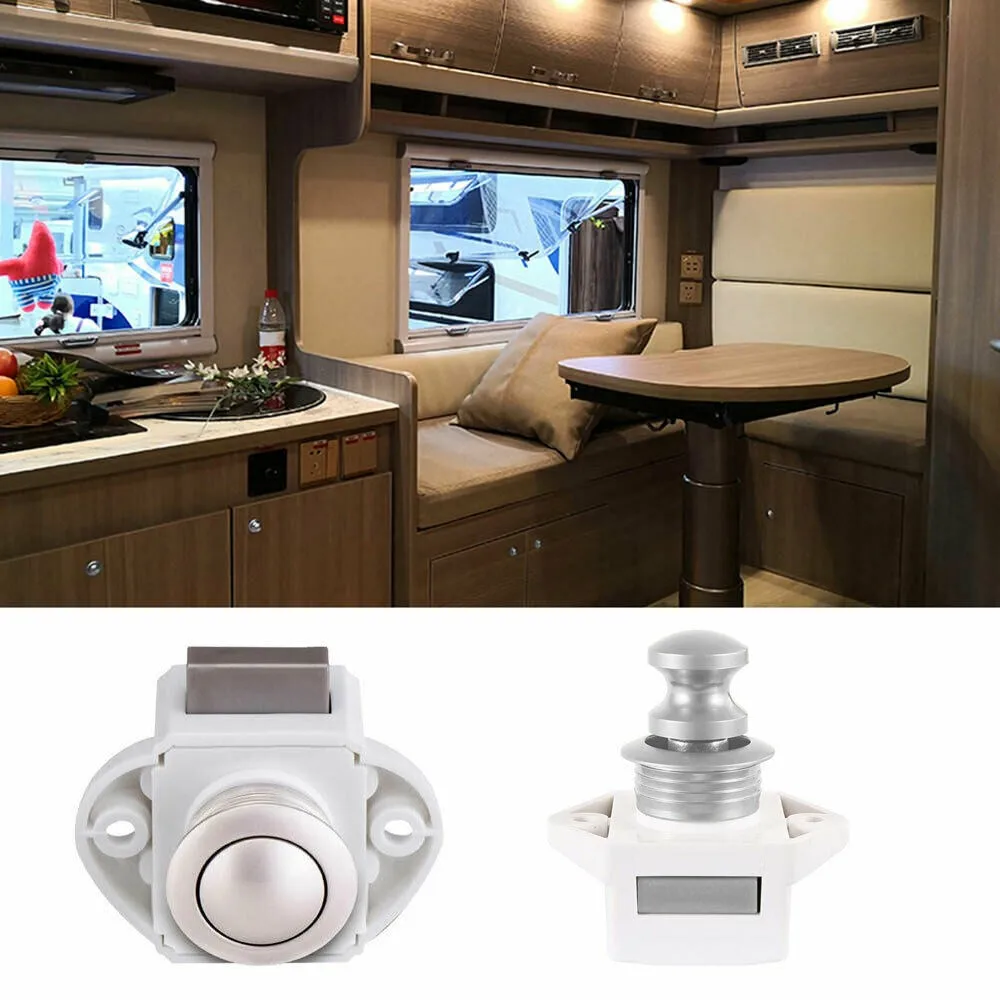

5pcs/set Vehicle Push Button Catch Lock Latch Knob Drawer Cupboard Door Cabinet Campervan Accessories