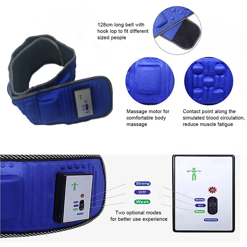 

Electric Abdominal ABC Stimulator Slimming Body Vibrating Belt Belly Muscle Waist Trainer Massager X5 Times Weight Loss