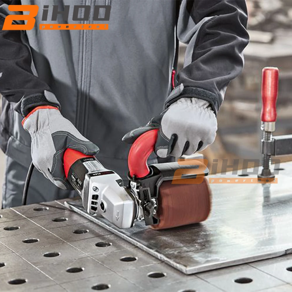 Шлифовальный барабан из нетканого нейлона с сатиновой отделкой для полировки и снятия фаски с нержавеющей стали 40-600Grit размером 120x100x20 мм.