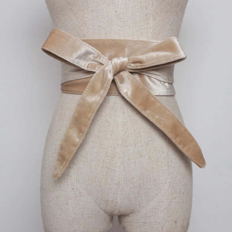 LANMREM 2020 новый модный бархатный пояс бандажный с бантом Универсальный Бархатный