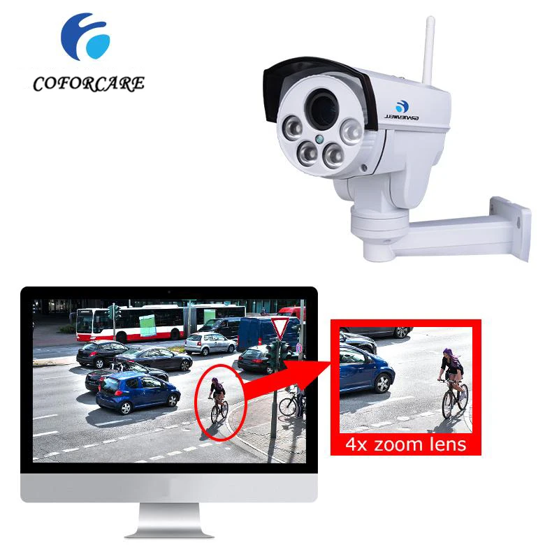 IP-камера COFORCARE HD 1080P PTZ Wi-Fi 4-кратный оптический зум | Безопасность и защита