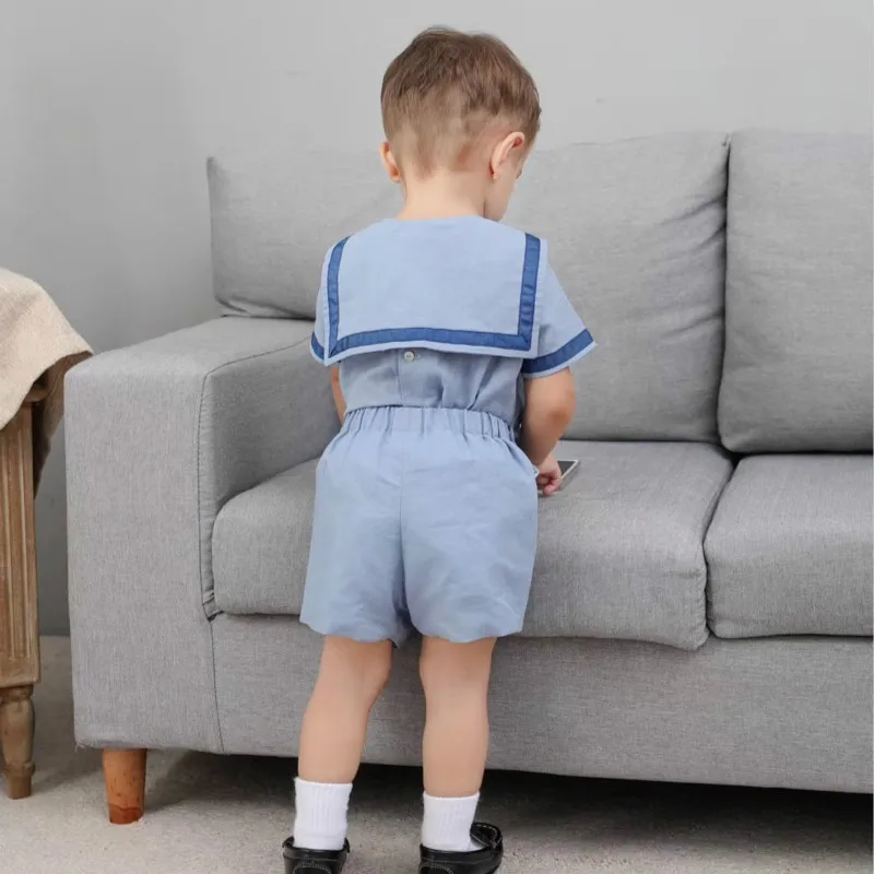 Детское Хлопковое платье с коротким рукавом в английском стиле | Детская одежда и