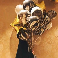 10pcs 10inch agate marble balloons for wedding valetines day decoration baby shower birthday party supplies