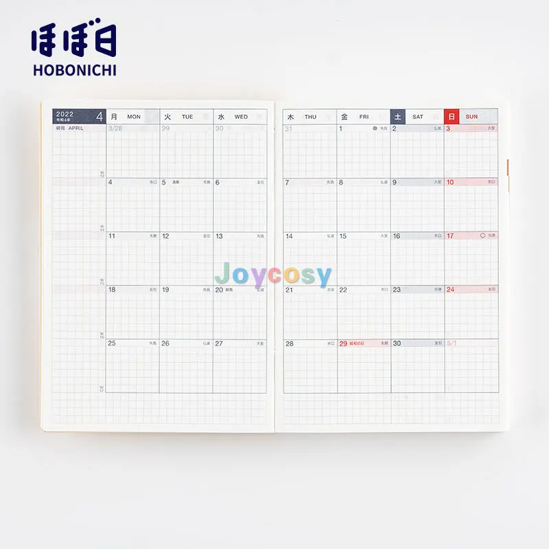 Оригинальная книга Hobonichi Techo [Японский/A6/январь 2022 года старт/Понедельник старт