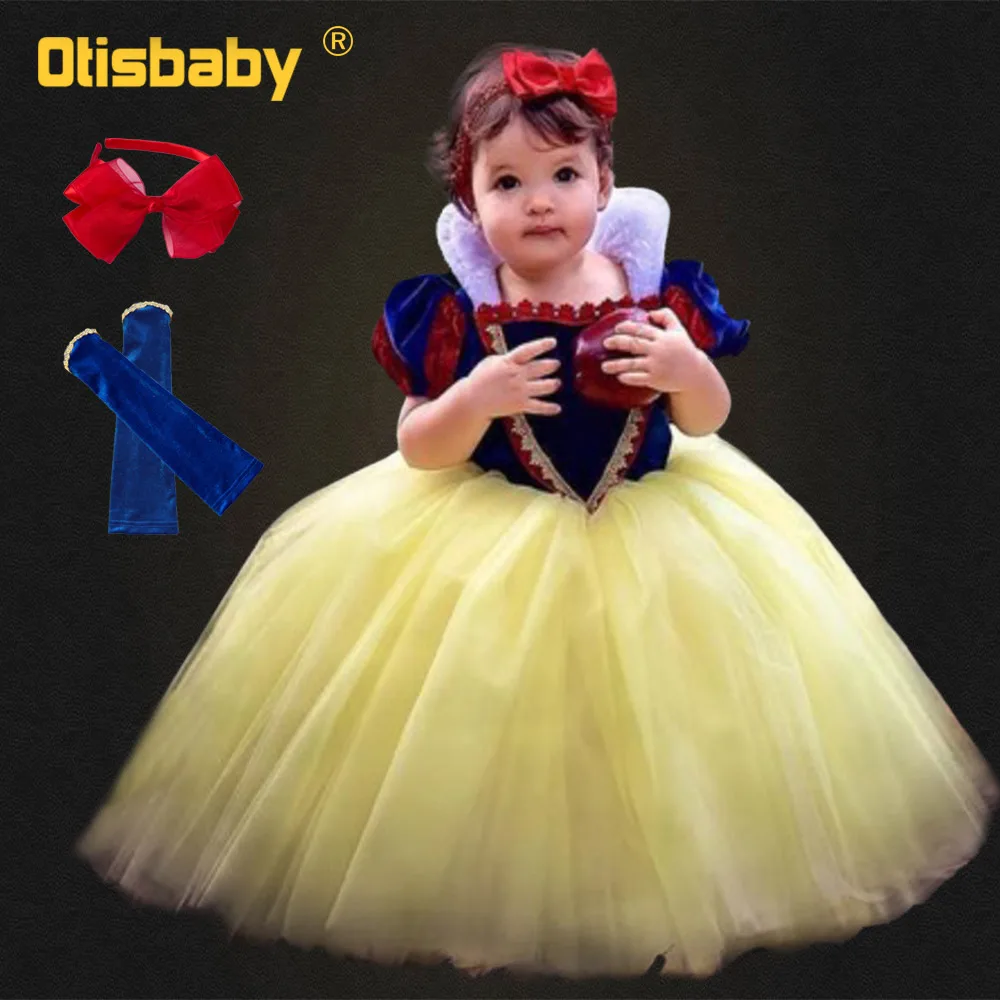 Новогодний костюм принцессы для снежной девочки Рождество малыши дети красивое