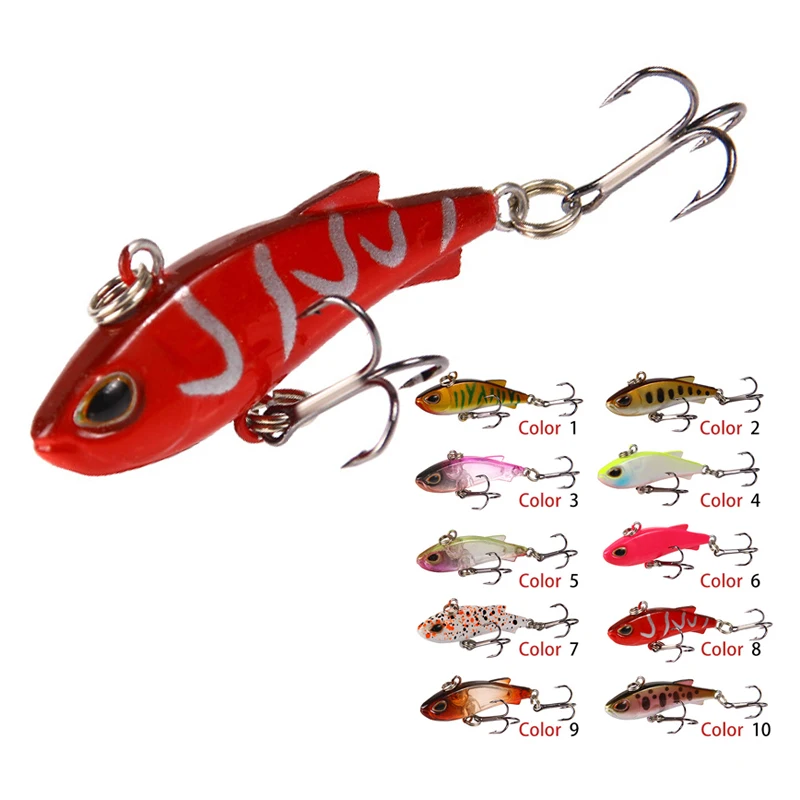 

1pc 4cm 4G Mini Vib Lures For Winter Fishing Vibration Hard Lure Wobbler Fishing Lure Artificial Tackle Sinking Ice Fishing Bait