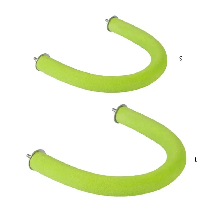 

WSND Parrot Perch Bird Stand Wooden U Shape Nail Perches Claw Grinding Cage Toys for Parrot Cockatiel Parakeet Conure