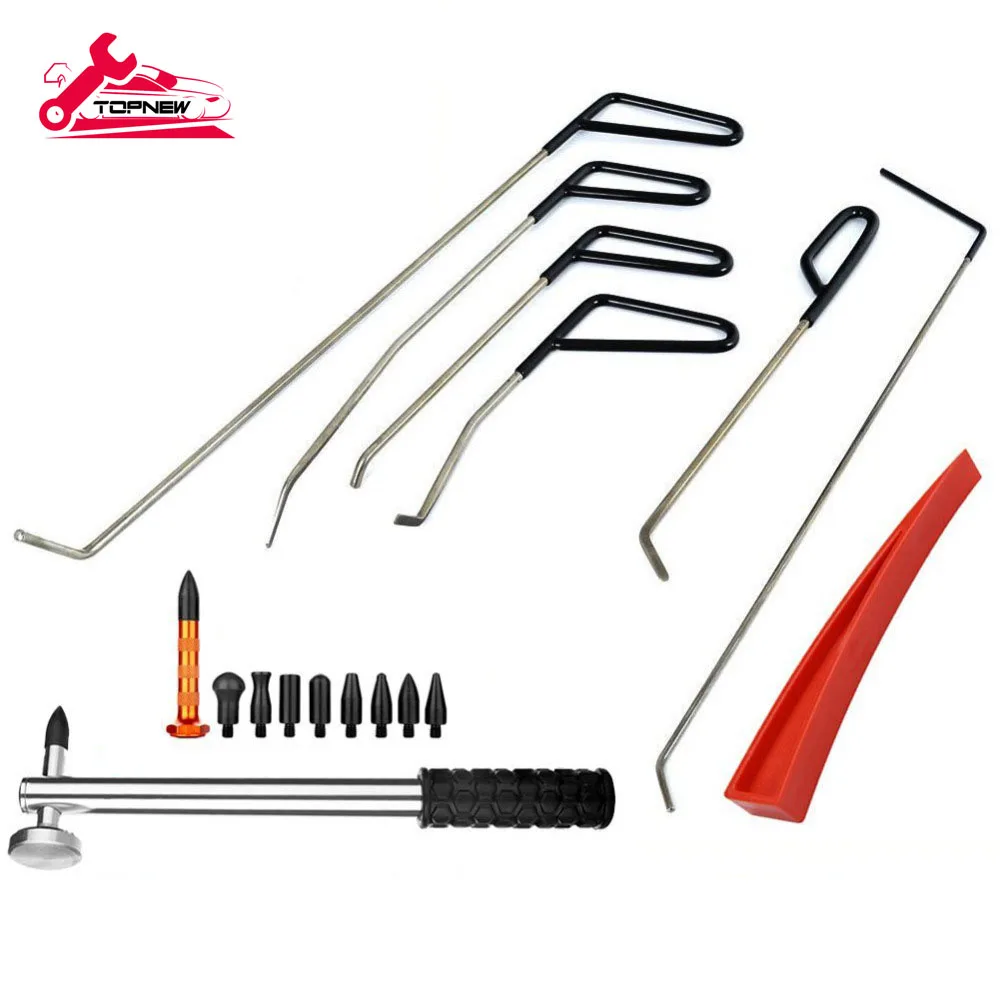 Dent Removal Rods Tools Dent Repair Kit Rod Whale Tail Alignment Tool for Car Dents Hail Damage Removal