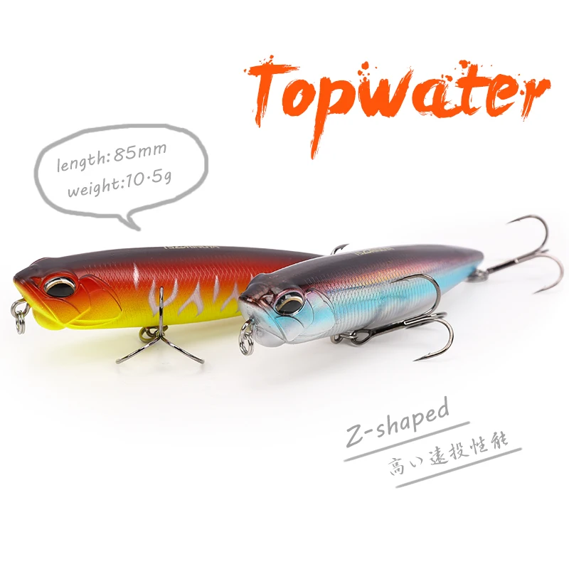 

TSURINOYA Topwater Pencil Fishing Lure DW59 85mm 10.5g Long Casting Trolling Lure Minnow Crankbait Whopper Wobblers Hard Bait