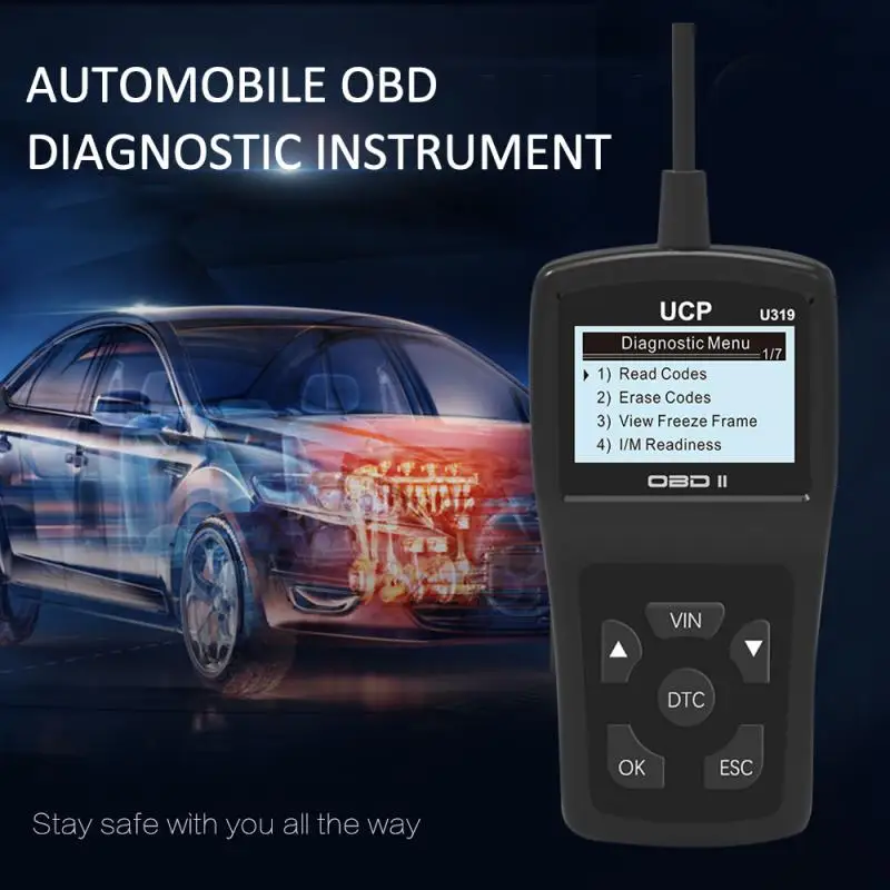 Считыватель кодов ошибок OBD2 OBDII считыватель двигателя автомобильный