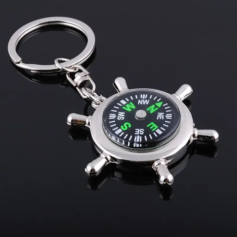 

Handy toy Originality Key Buckle Pendant Helmsman Compass Key Buckle Business Affairs Activity Small Gift Lettering