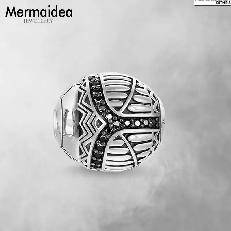 Бусины сделай сам Шарм Scarab с отверстием 5 мм модная Посеребренная бижутерия