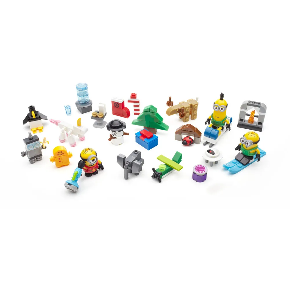 Mega Bloks календарь с изображением миньонов 221 шт./pzs -5 лет детские игрушки