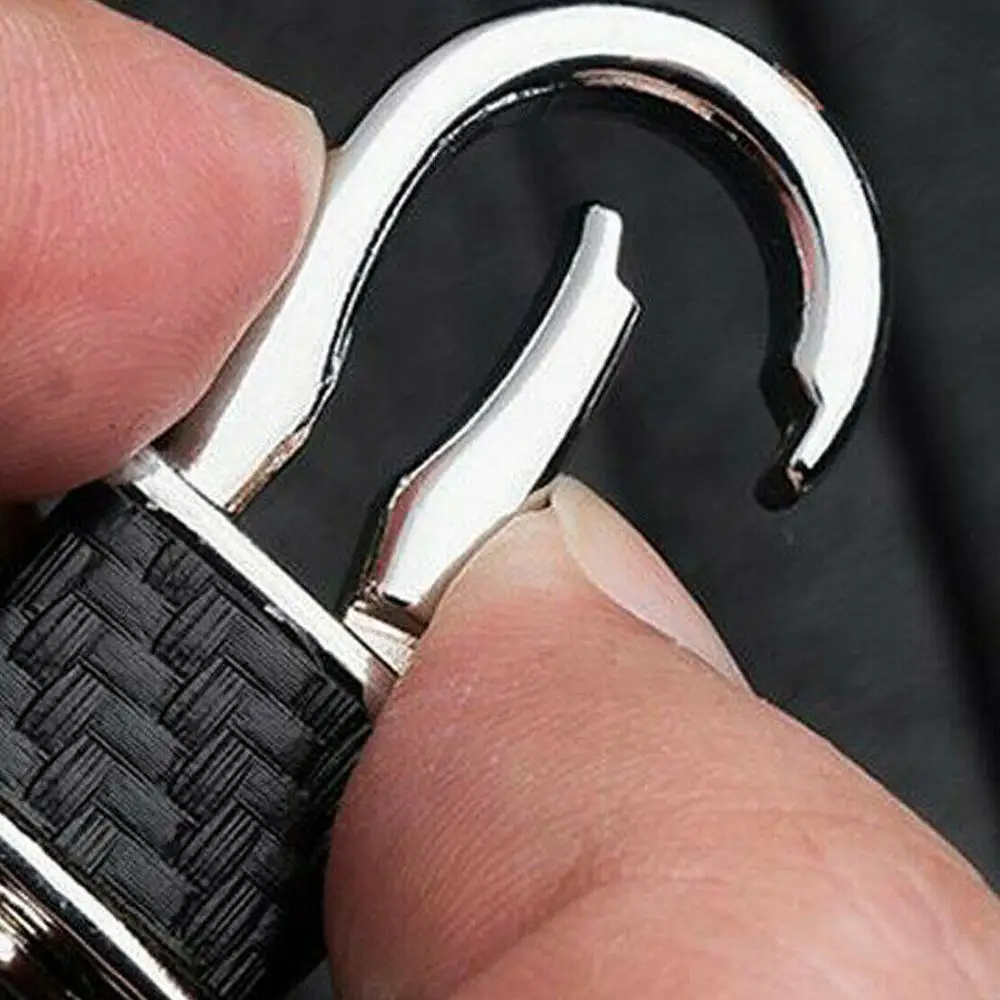 

EIDRAN Universal Zipper Case Part Car Remote Protection Key Cover Portable Accessory Black Practical Holder Tool Chain Leather