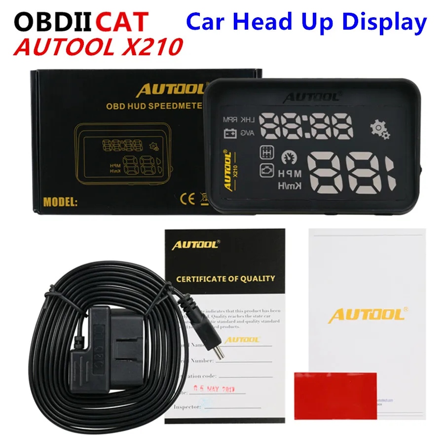 AUTOOL X210 OBD HUD автомобильный Стайлинг Универсальный Автомобильный Дисплей