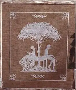 

Набор для вышивки крестиком, пара под деревом, один цвет