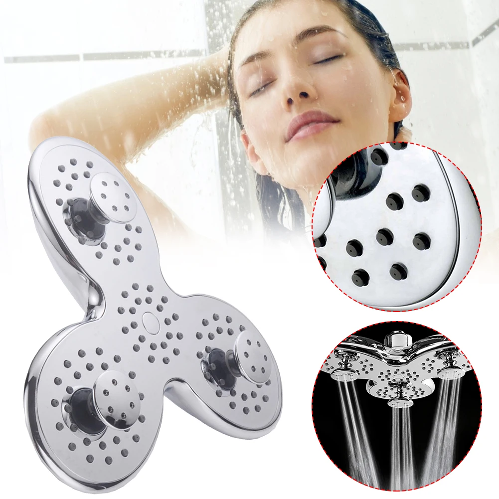 

9.5 inch ABS Bathroom Shower Head Petal Shape 3 Function Adjustable Top Shower Head Shower Bathroom Faucet Rainfall Shower Set