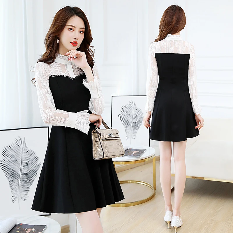 

Новинка лета 2022, черные женские платья, корейское женское пикантное платье средней длины, винтажные женские платья, женское платье