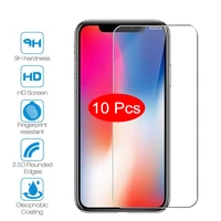 10 pcs protective glass film for iphone 7 8 6 6s 5 5s se screen protector for iphone x xs max xr on iphone 11 pro max tempered