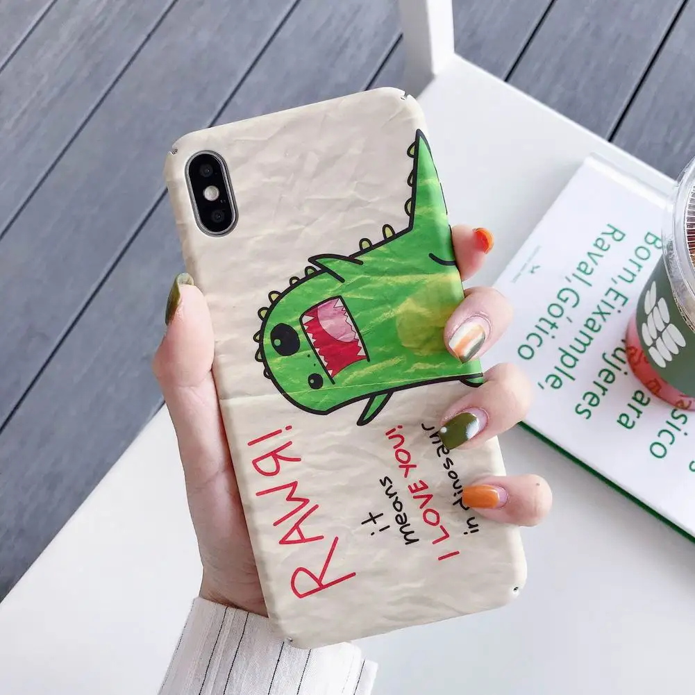 Модный мягкий чехол для мобильного телефона из ТПУ с изображением динозавра