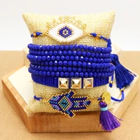 zhongvi miyuki bracelet for women handmade gold rivet bracelet punk jewelry pulseras mujer moda tassel instagram fashion gift