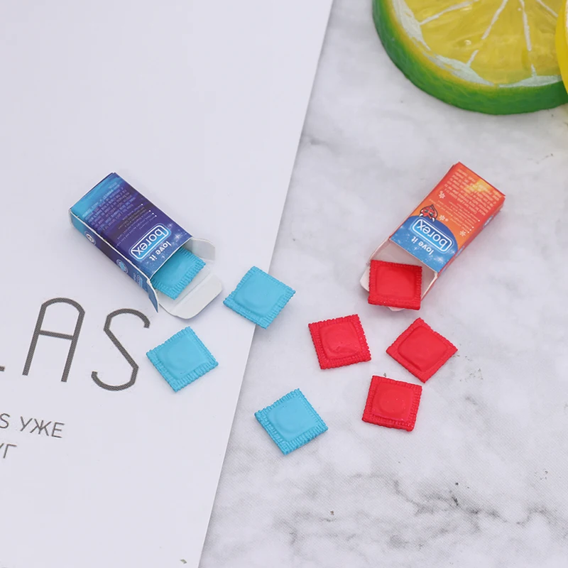 

2 Box 10PCS 1:6 Dollhouse Miniautre Condoms for Doll House Decor Convenience Stores Accessories Toy