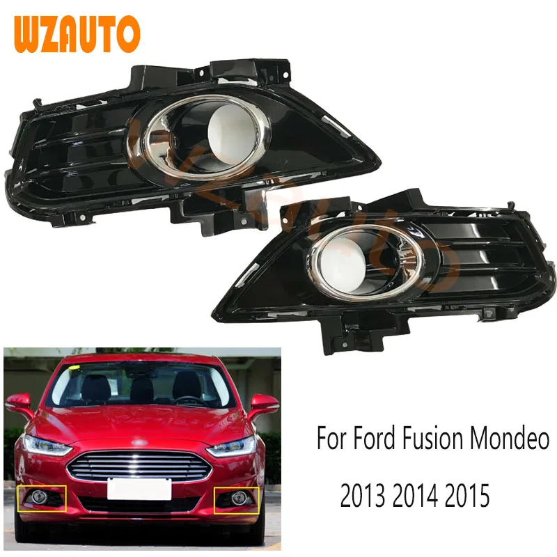 

WZAUTO LH RH передние противотуманные фары/вождения светильник крышка решетка противотуманная фара ободок крышки DRL DS73-19952CAW для Ford Mondeo Fusion 2013-2016
