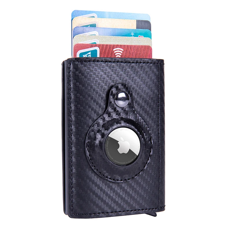 Всплывающие кредитные магнитные мужские кожаные кошельки airtag