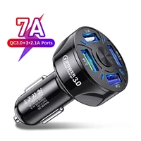 4 ports usb car charger quick fast charging for iphone 11 12 13 pro max xiaomi samsung honor android phone car charger adapter