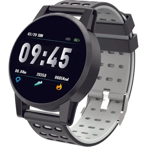 

Круглые умные часы Polosmart PSSW06 черного и синего цвета | Наручные часы с поддержкой приложения для женщин и мужчин, фитнес-трекер Bluetooth 4,0, 180 мАч, ...