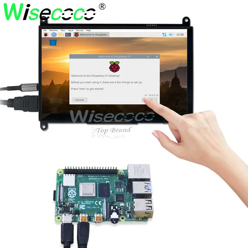 7-дюймовый IPS Raspberry Pi сенсорный ЖК-дисплей модуль 1024x600 Android Windows Linux все в одном