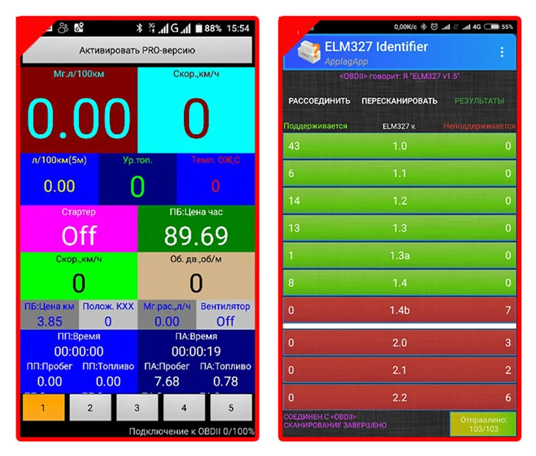 Мини-сканер elm 327 в 1 5 bluetooth сканер pic18f25k80 OBD2 Диагностический адаптер g Инструмент OBD