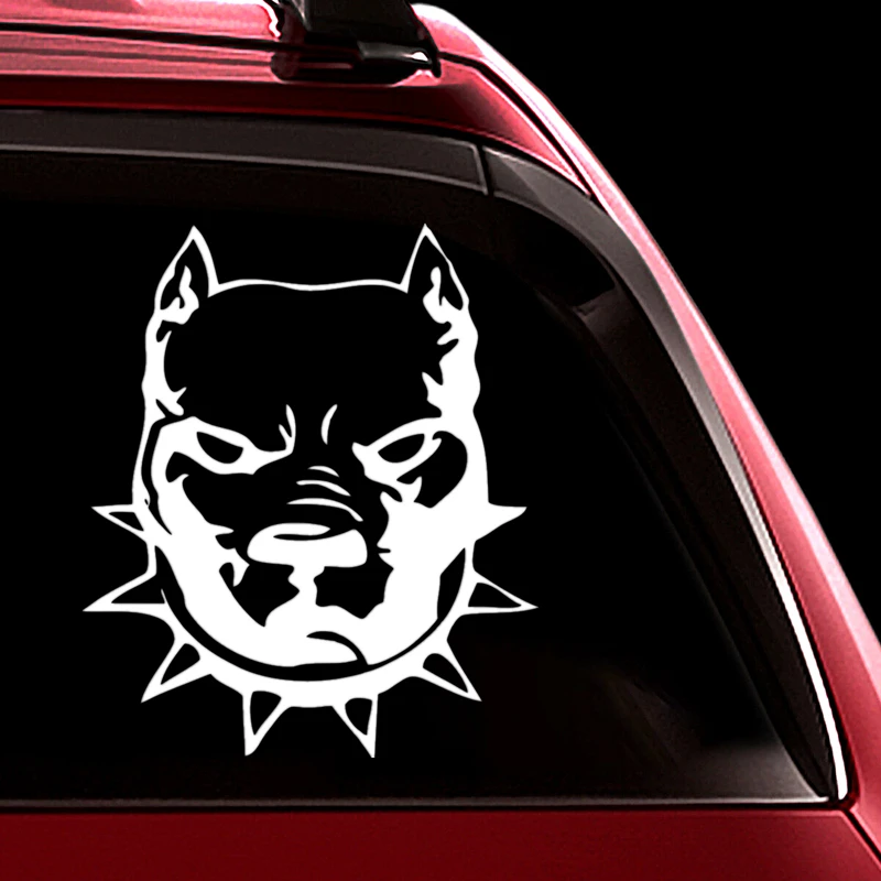CS 421#17 4*15см Наклейка Стафф pit bull head водонепроницаемые наклейки на авто машину