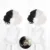 Парик Cruella De Vil Kuila с коротким кудрявым ворсом, с коротким кудрявым наконечником, для изготовления париков, черного цвета, в стиле «данганронпа» - изображение