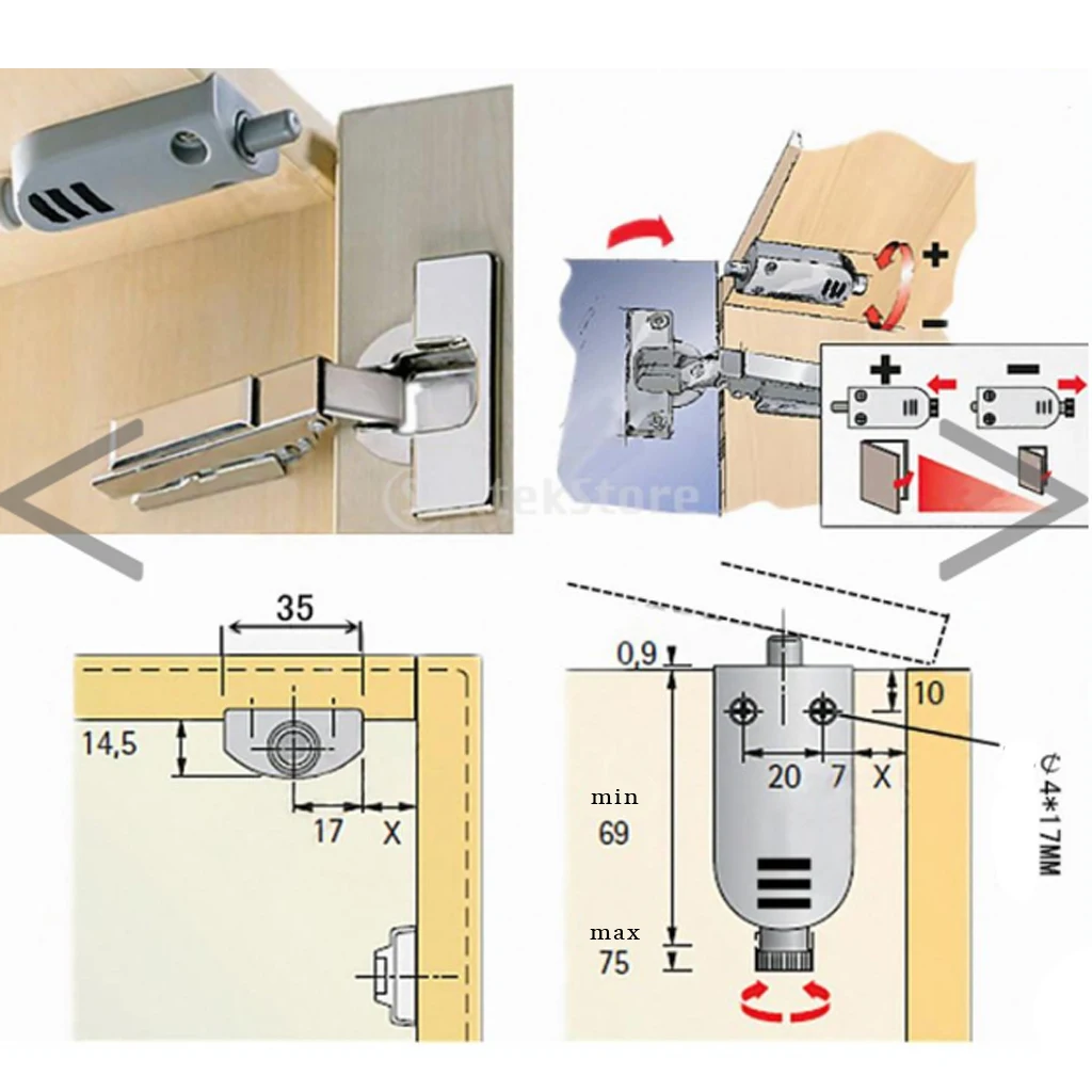 Дверной амортизатор для кухонного шкафа мягкий дверной упор с винтами|Петли