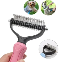 pet dog hair comb trimming dematting deshedding brush grooming tool hair removal comb for dogs for matted long hair curly pet