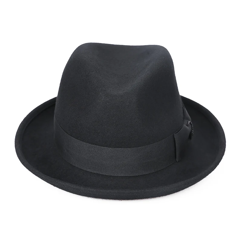 Sedancasesa, брендовые фетровые шляпы из чистой шерсти для женщин и мужчин, фетровая шляпа в английском стиле, черная джазовая Шляпа 58 см, FM131012