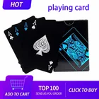 Пластик игральные карты водонепроницаемые карты для покера черный Пластик День Святого Валентина коллекция игральных карт покерные карты подарок для друга, Лидер продаж