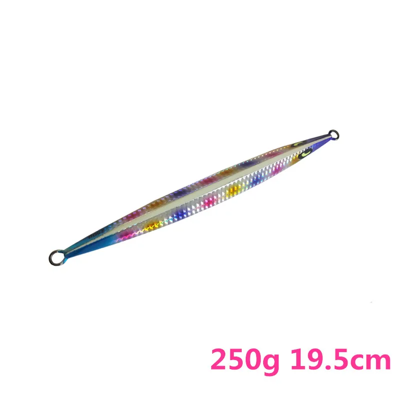 Flowingcrowbar 150g 250g 500g собственную фабрику медленно джиг, приманка для рыбалки с быстрой замедления скорости вращения luminos белый рыбий хвост блесна, приманка
