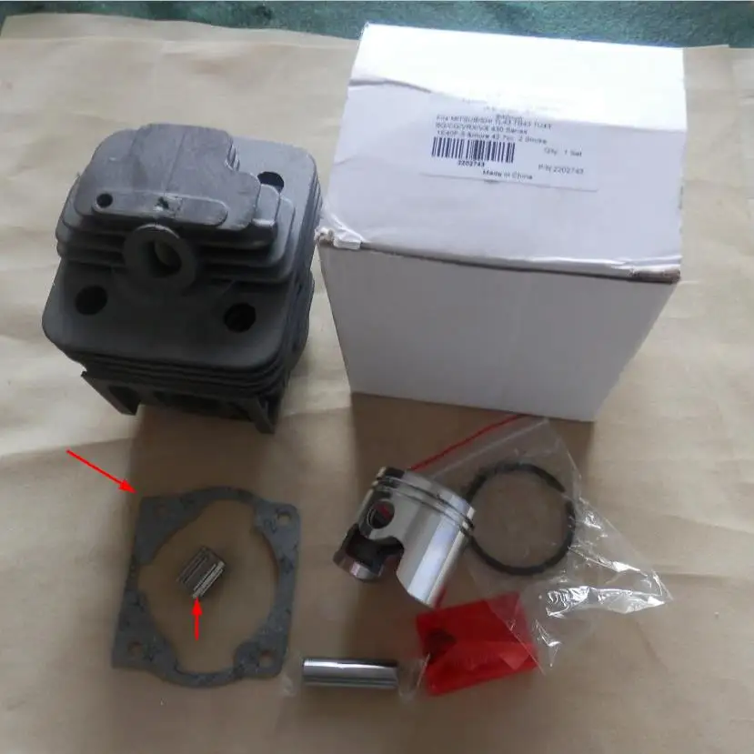 

1E40F-5 CYLINDER PISTON KIT W/ NEEDLE BEARING GASKET 40MM 40F-5 43CC 2T BRUSHCUTTER TRIMMER RINGS CLIPS ASSEMBLY FREE SHIPPING