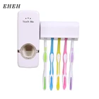 Полки EHEH для ванной комнаты, держатель для зубных щеток, Автоматический Диспенсер зубной пасты, набор с 5 слотами, подставка для зубных щеток, домашняя настенная стойка