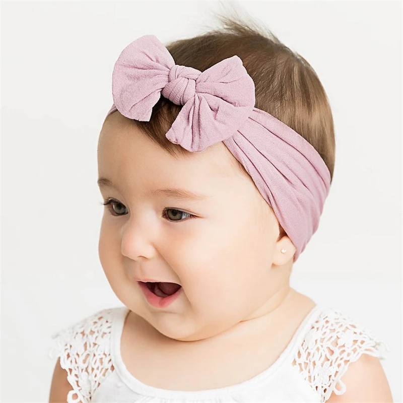 0-2Y Newborn Toddler Baby Girls Head Wrap ins Rabbit Big Bow Knot Turban Headband Hair Accessories Gifts 27 Colors For Girl | Детская