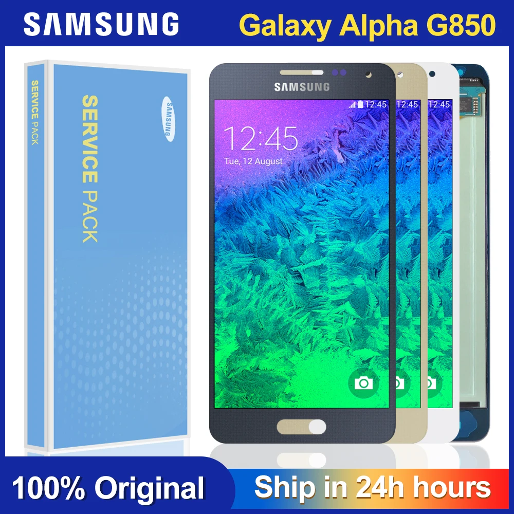 

Оригинальный ЖК-дисплей для samsung GALAXY Alpha G850 SM-G850F G850F G850M G850Y, ЖК-дисплей с сенсорным экраном и дигитайзером в сборе
