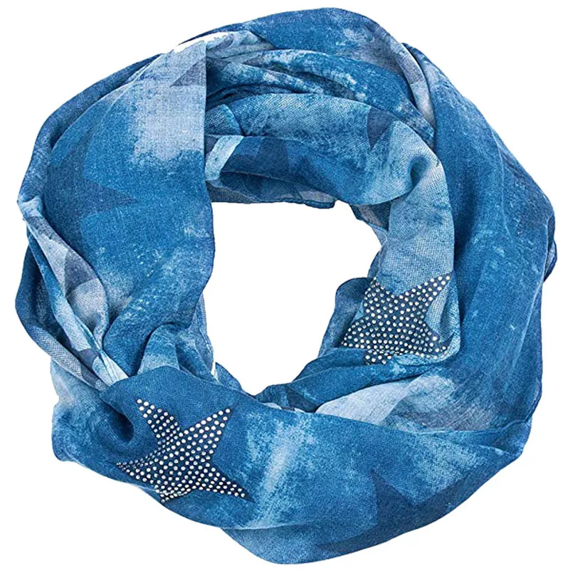 

85x70cm Women Fashion Winter Star Scarf Outerwear Keeping Warm Scarf Stars Collar Soft Scaves 30DE14