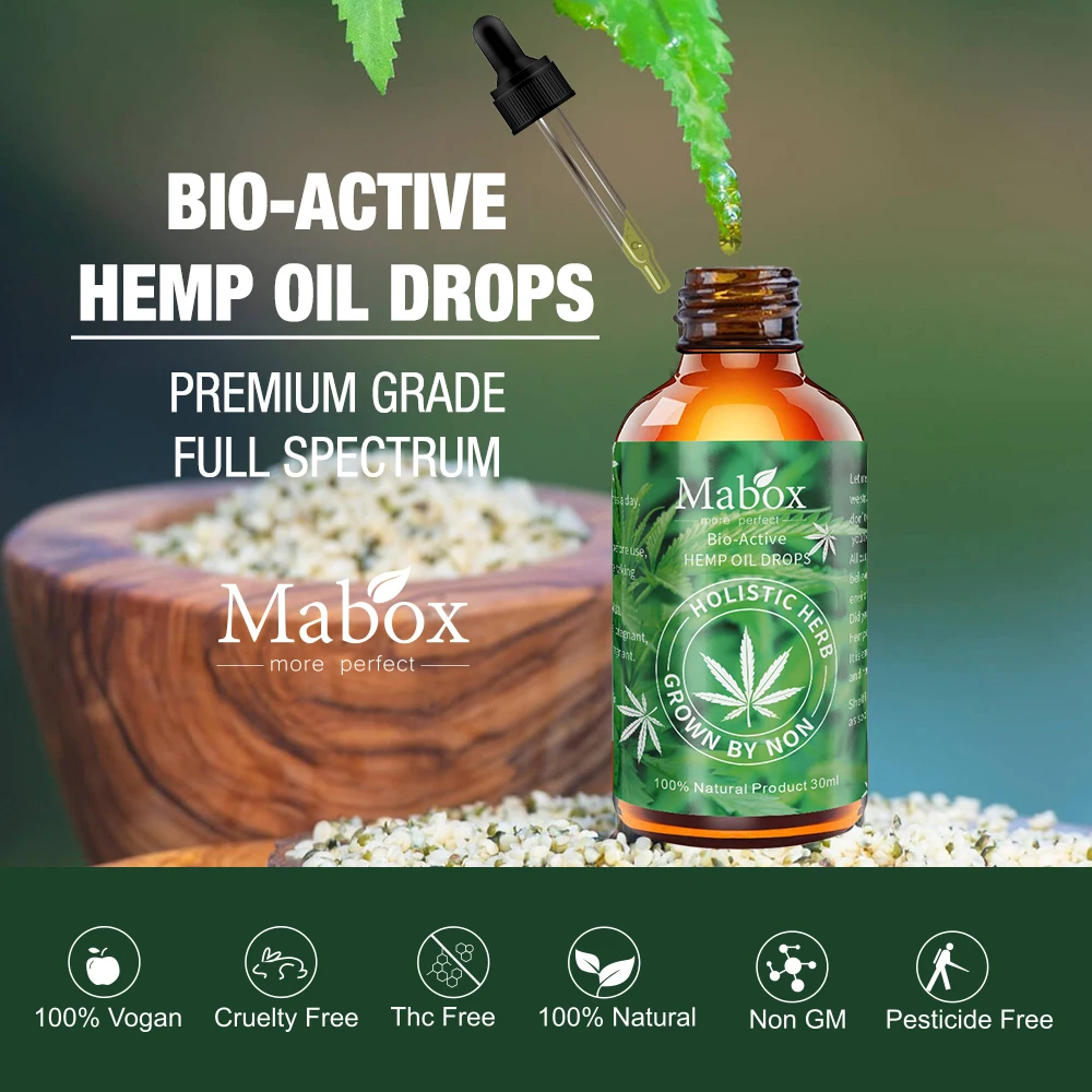 Эфирные масла 30 мл органическое масло семян конопли травяные капли для снятия