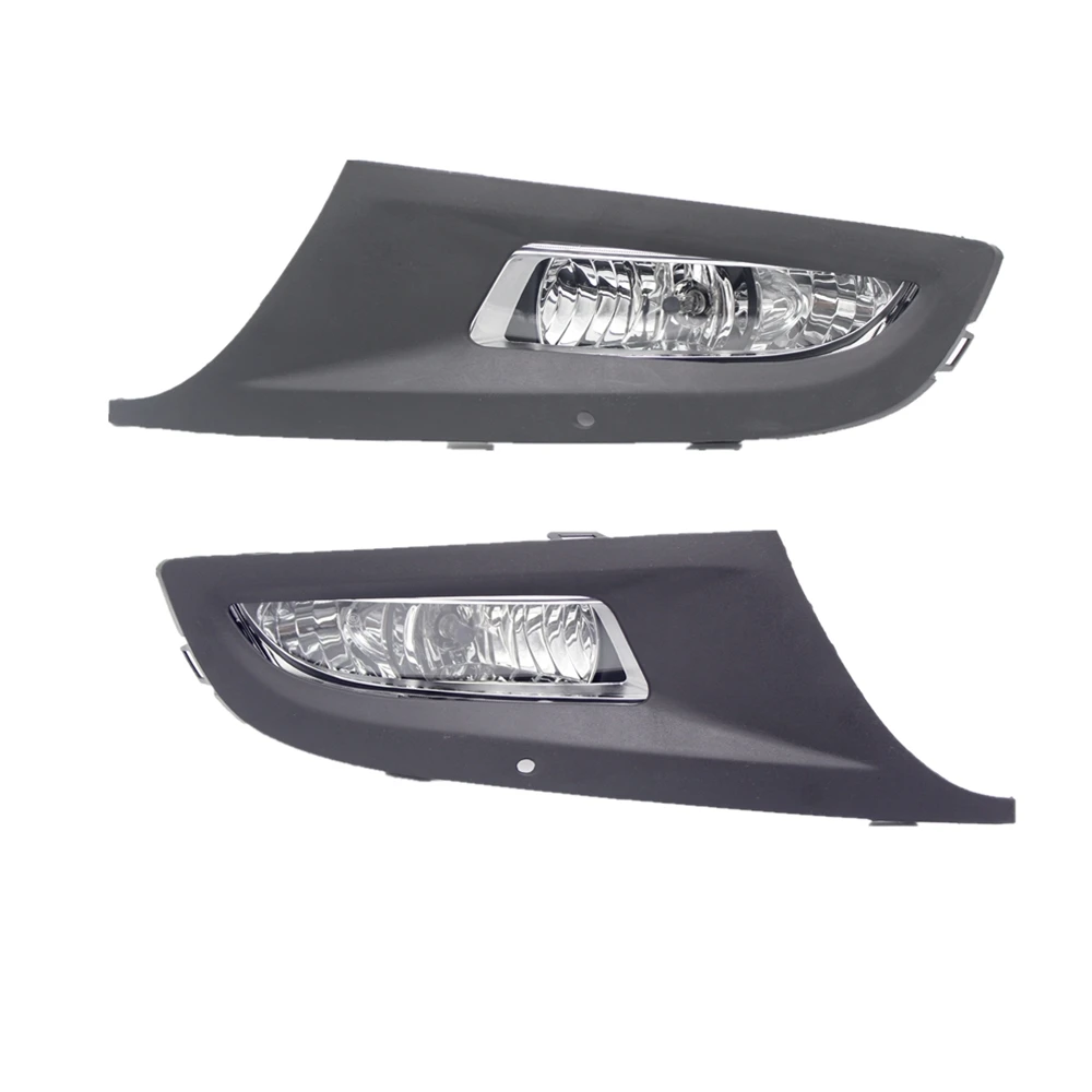 Для VW Polo 6R Хэтчбек 2009 2010 2011 2012 2013 Галогенные Противотуманные фары светильник с решеткой крышка кабеля и лампы